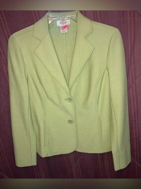 Talbots, Green Jacket/Blazer, Size Petite Small
